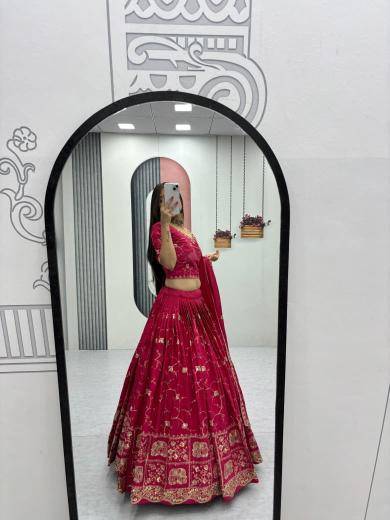 Tapi 318 crepe red Lehenga choli wholesale price in Surat